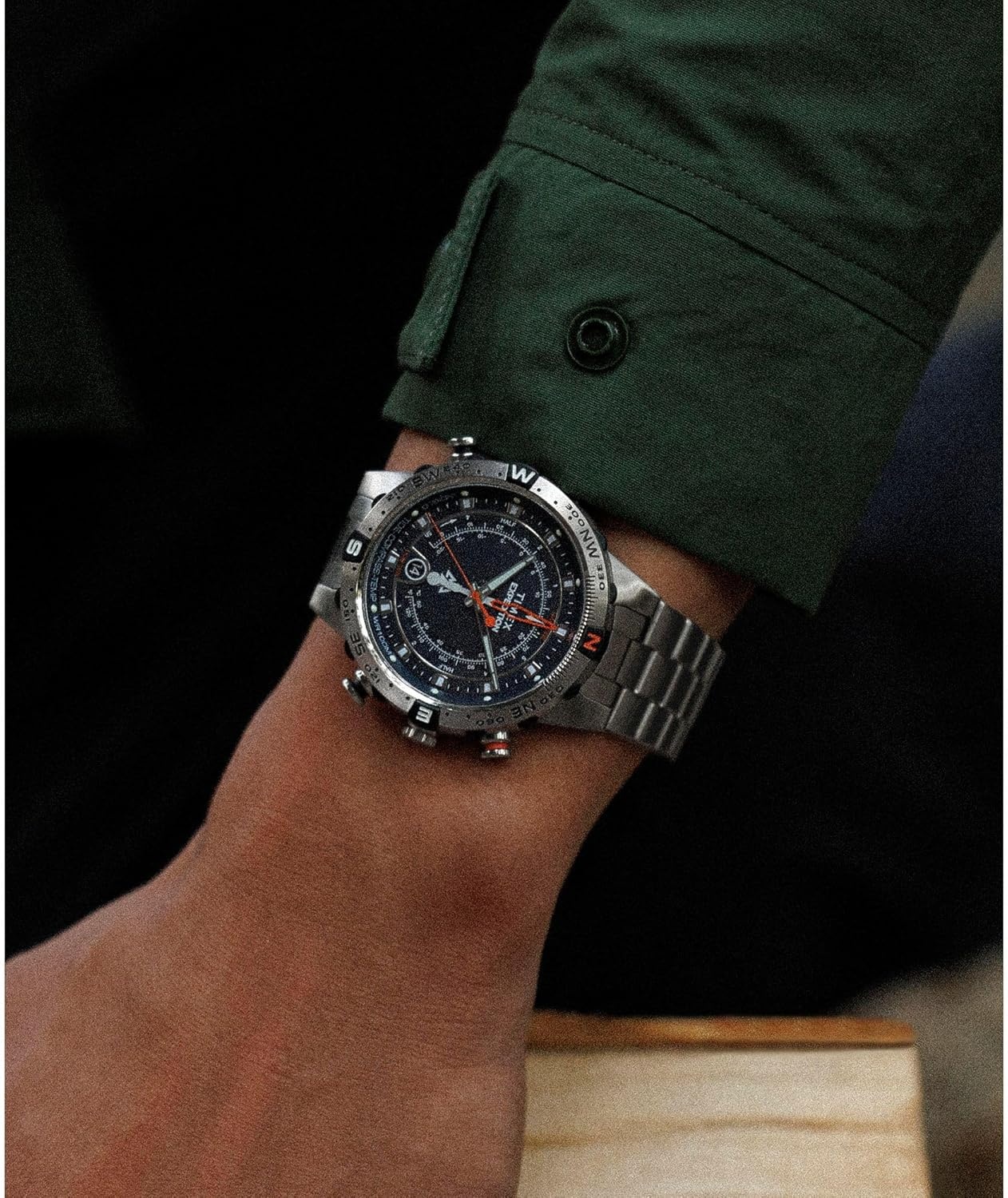 image:imageTimex Mens Intelligent Quartz Tide Temp Compass 45mm WatchStainless SteelStainless SteelBlue