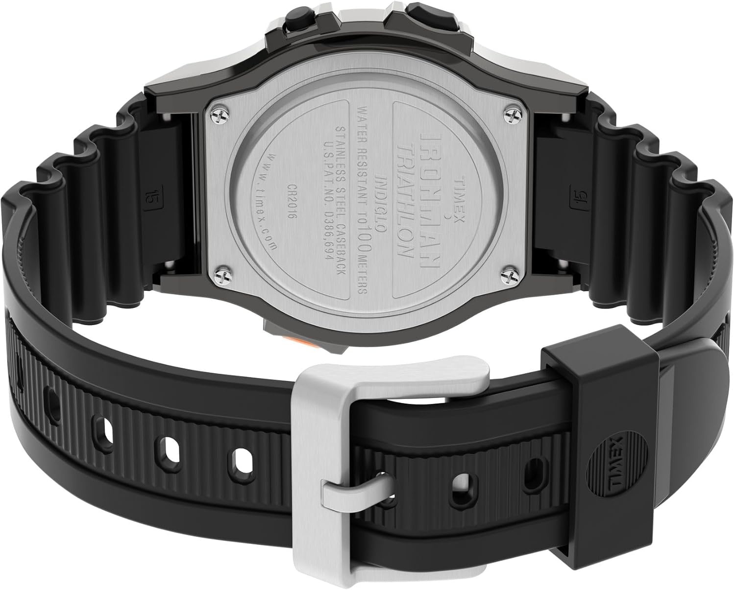 image:imageTimex Mens Ironman Classic 42mm Watch Black Strap Digital Dial Gray Case