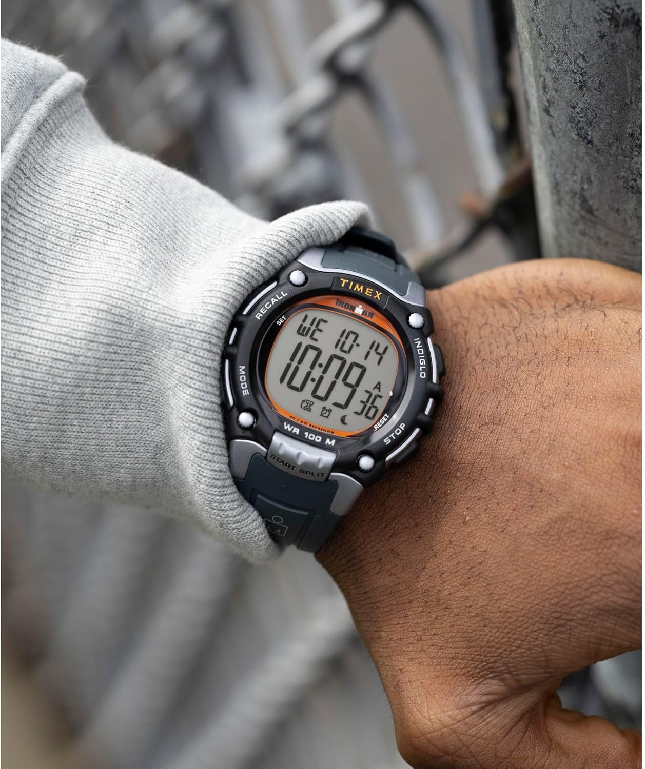 image:imageTimex Mens Ironman Triathlon Classic 10 44mm WatchGrayGrayDigital