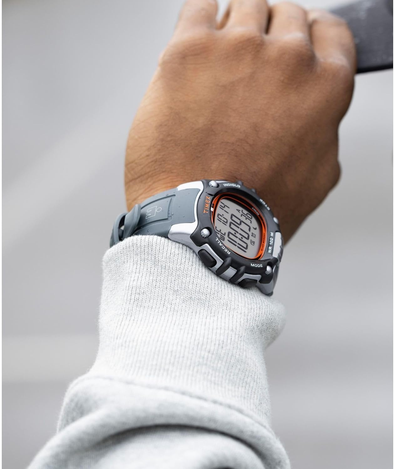 image:imageTimex Mens Ironman Triathlon Classic 10 44mm WatchGrayGrayDigital