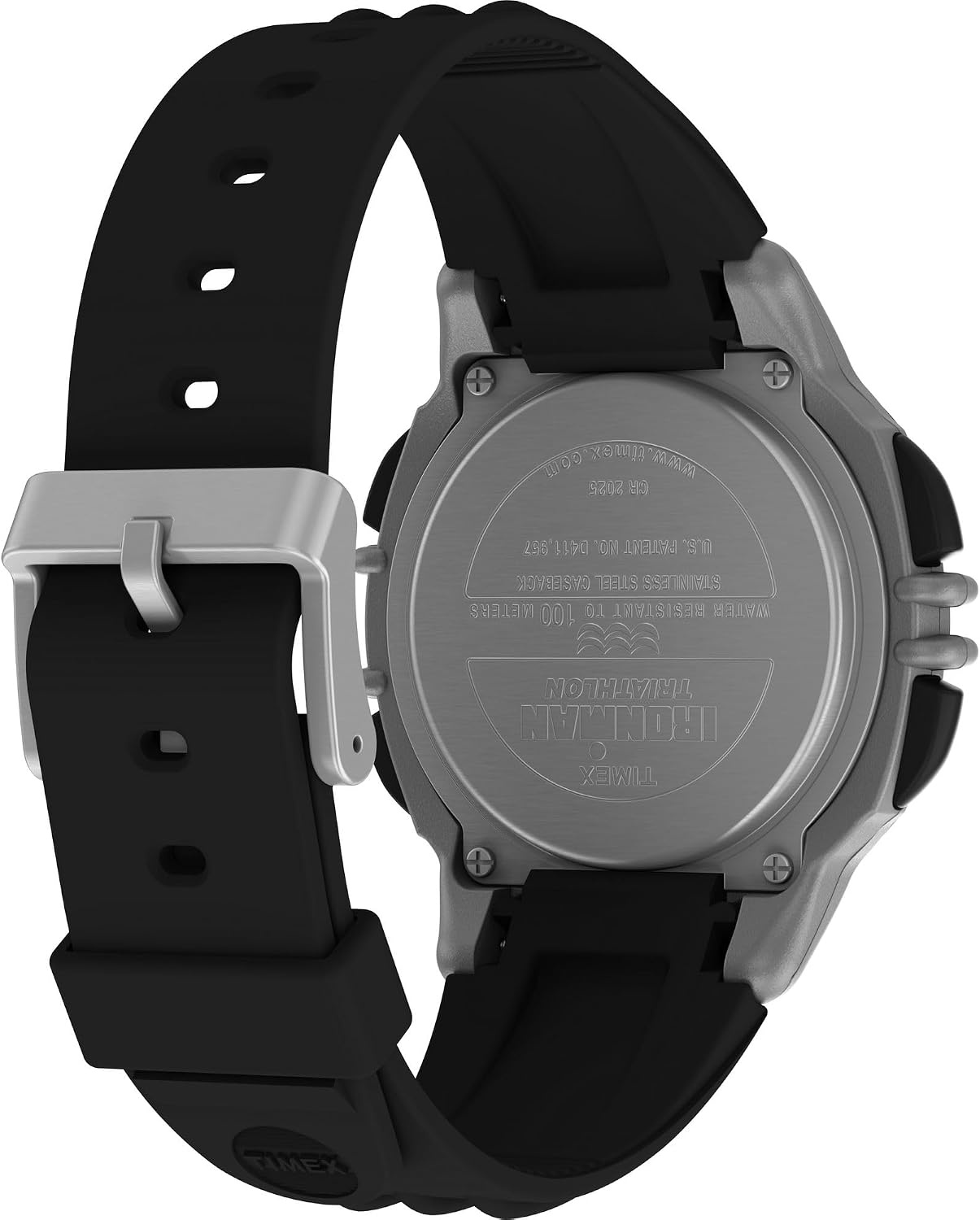 image:imageTimex Mens Ironman Triathlon Flix 100 Lap 42mm WatchBlackBlackDigital