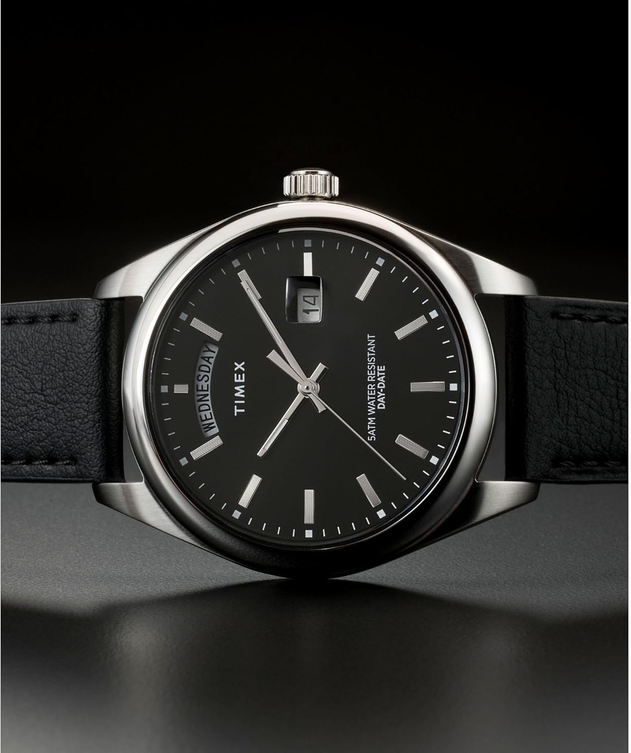 image:imageTimex Mens Legacy 41mm Watch Stainless Steel Bracelet Dial Stainless Steel CaseBlackStainless SteelBlack