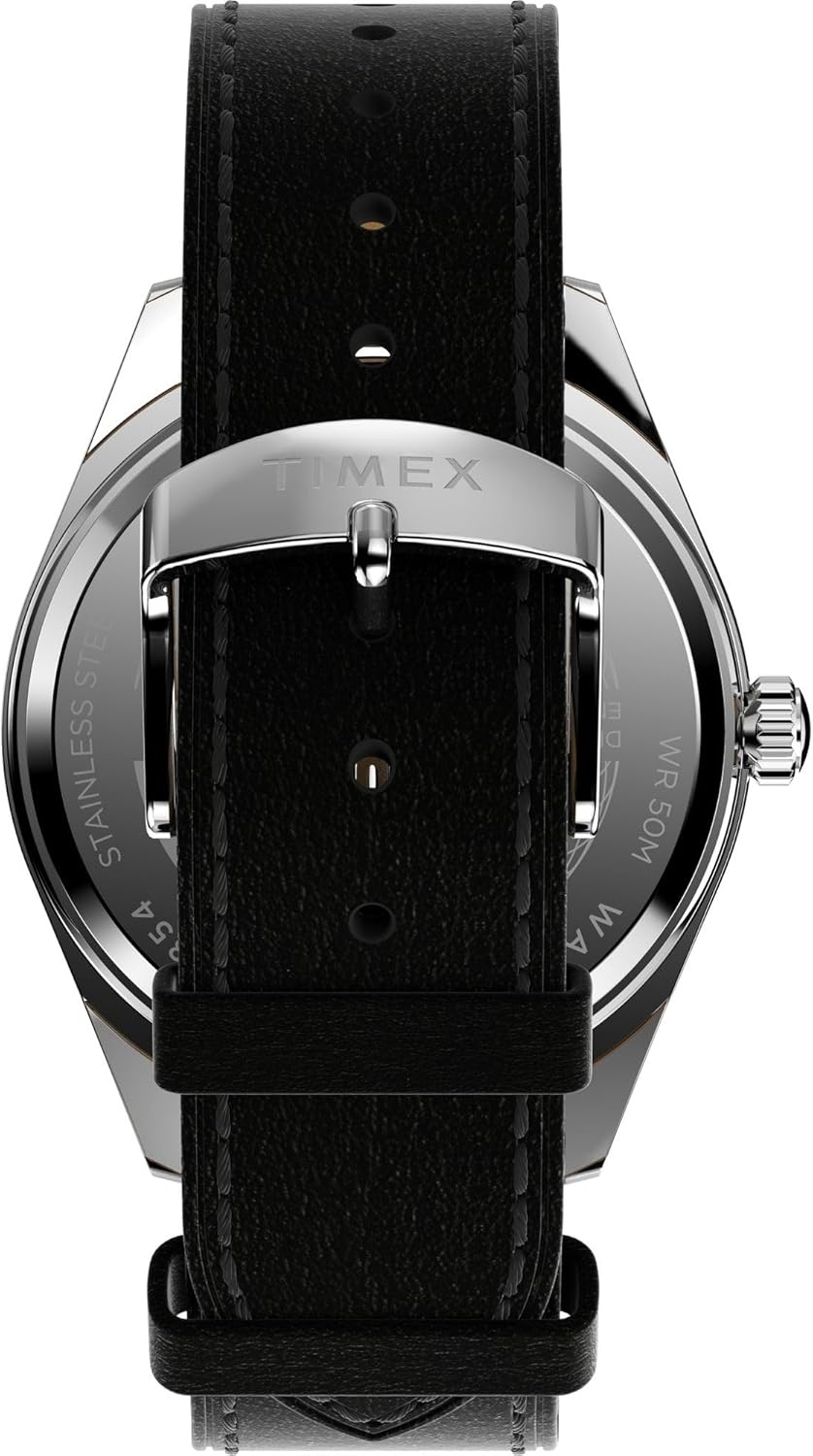 image:imageTimex Mens Legacy 41mm Watch Stainless Steel Bracelet Dial Stainless Steel CaseBlackStainless SteelBlack