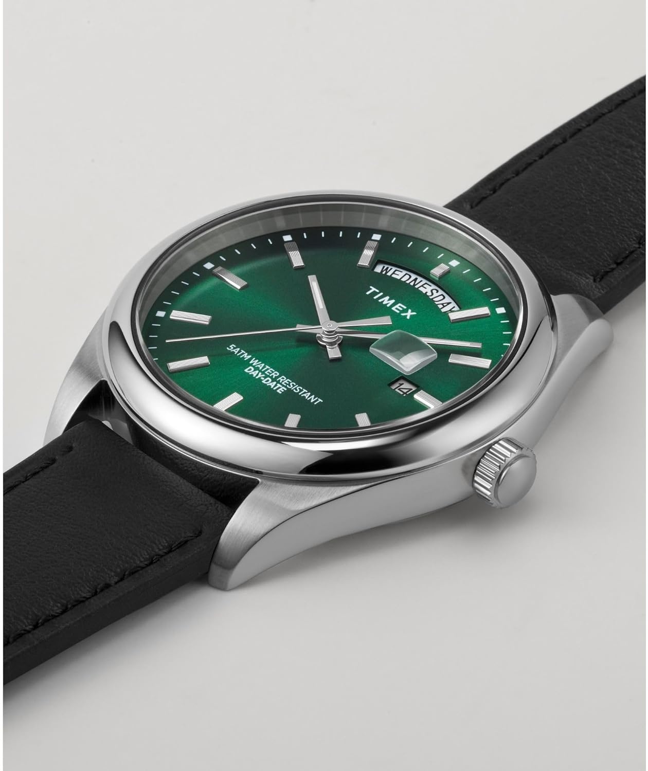 image:imageTimex Mens Legacy 41mm Watch Stainless Steel Bracelet Dial Stainless Steel CaseBlackStainless SteelGreen