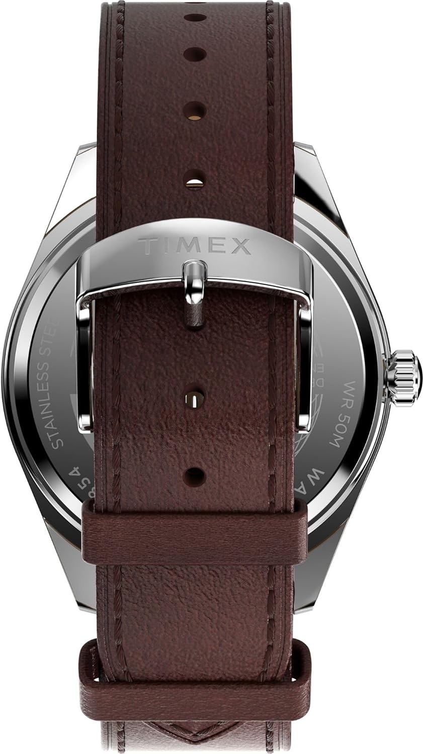 image:imageTimex Mens Legacy 41mm Watch Stainless Steel Bracelet Dial Stainless Steel CaseBrownStainless SteelBlue