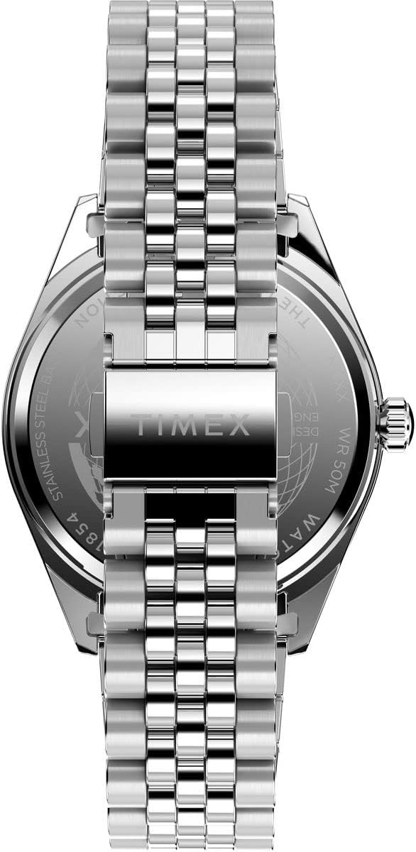 image:imageTimex Mens Legacy 41mm Watch Stainless Steel Bracelet Dial Stainless Steel CaseSilverToneGreen