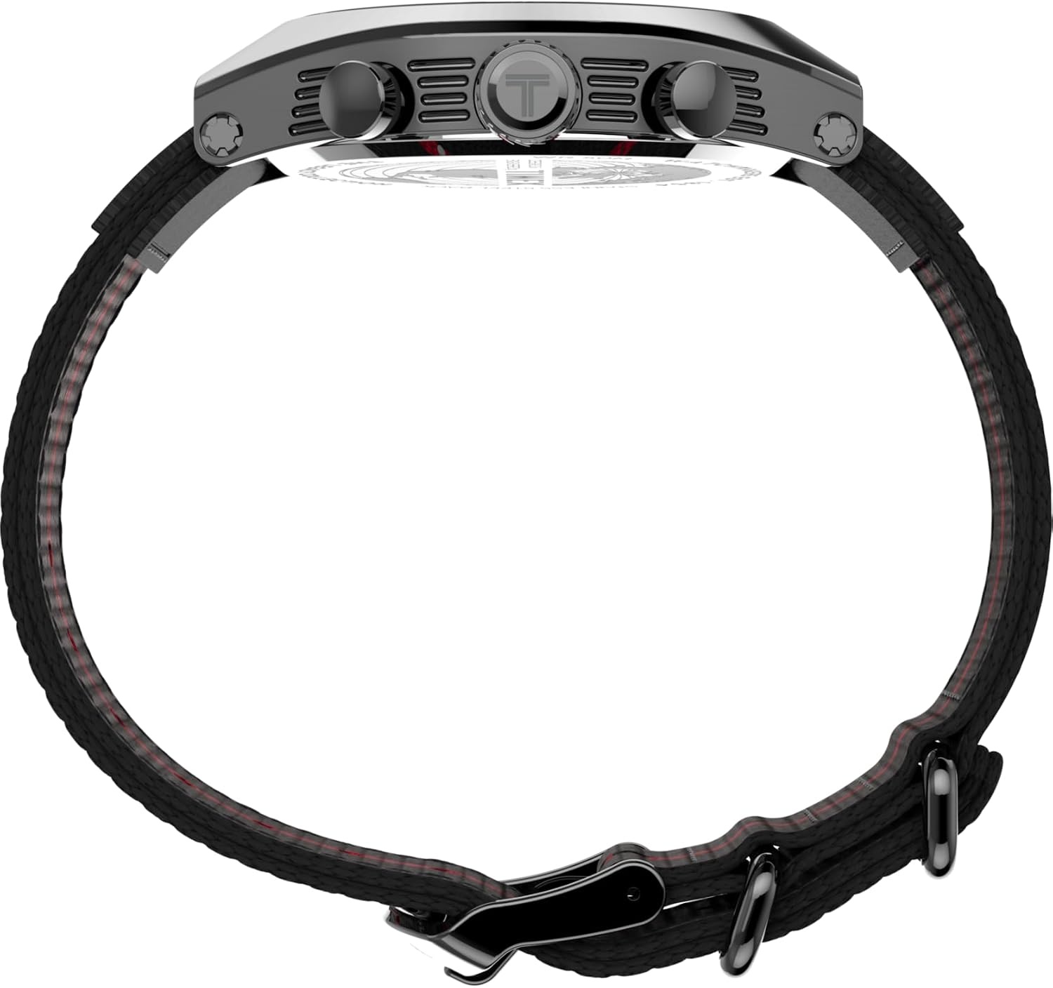 image:imageTimex Mens Legacy Tonneau 42mm Watch Black Strap Black Dial Stainless Steel CaseBlackBlackGunmetal