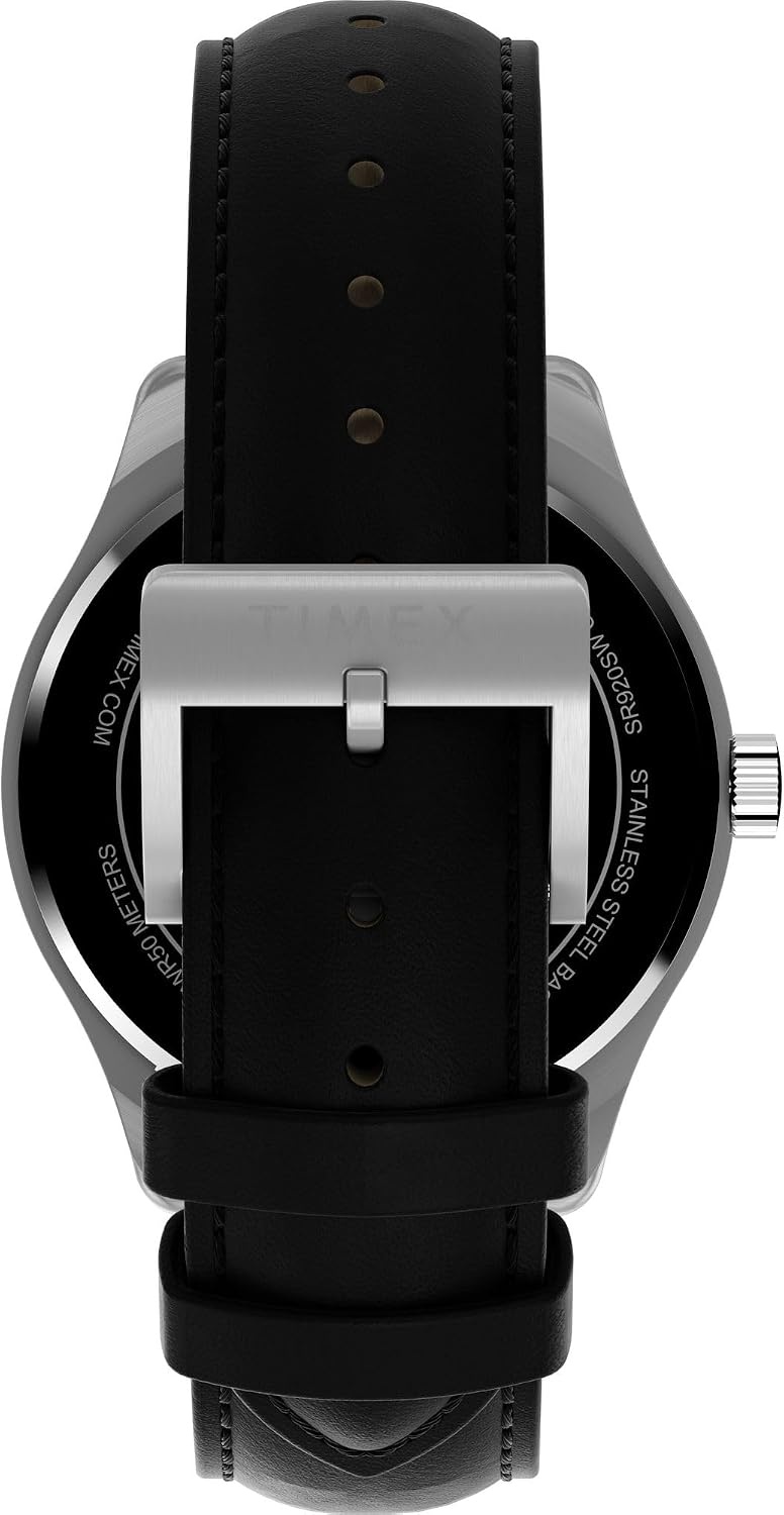 image:imageTimex Mens Main Street 42mm WatchBlackBlackSilver