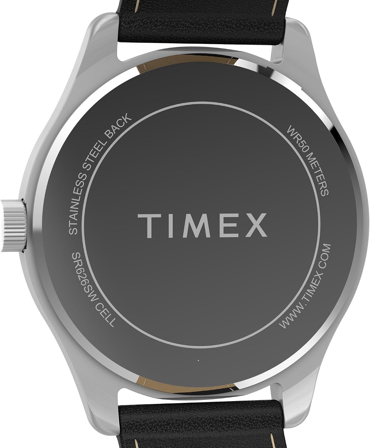 image:imageTimex Mens Main Street 42mm WatchBlackBlackSilver