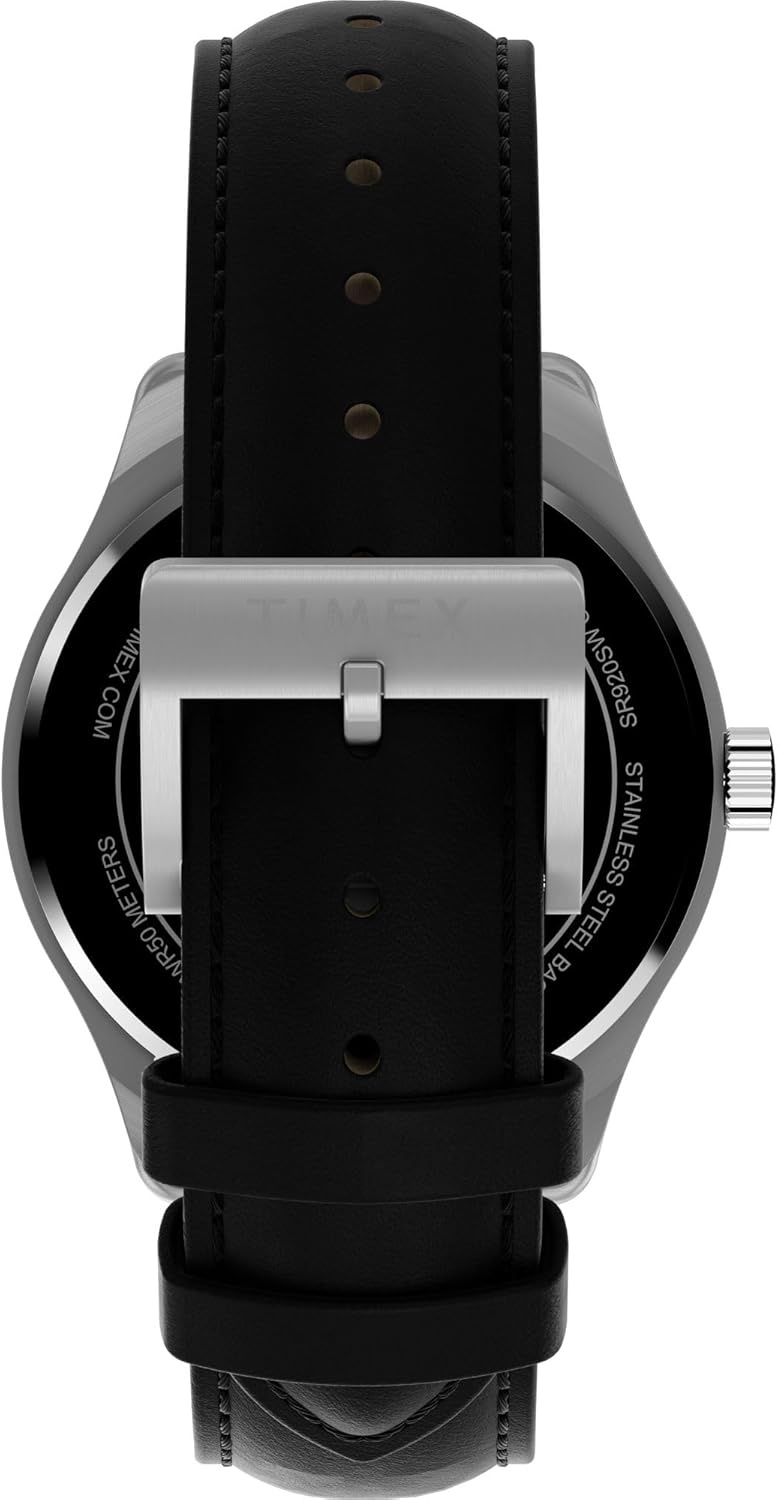 image:imageTimex Mens Main Street 42mm WatchBlackSilverSilver