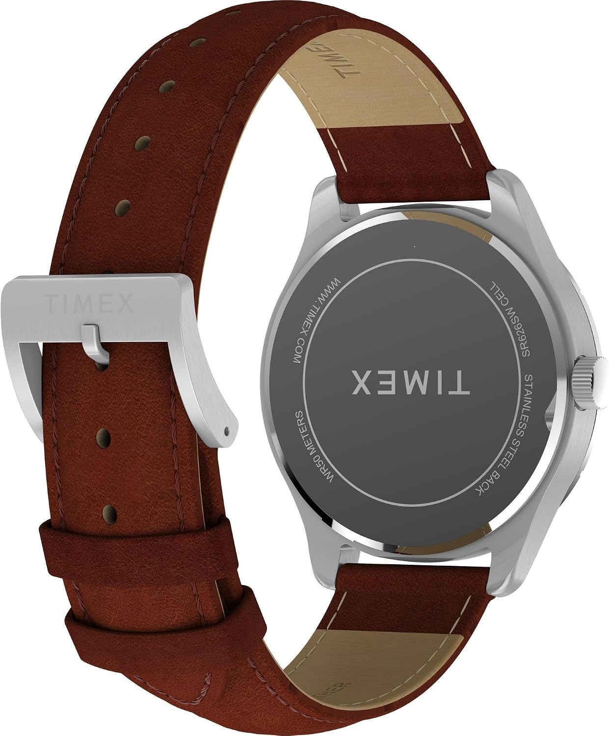 image:imageTimex Mens Main Street 42mm WatchBrownBlueSilver