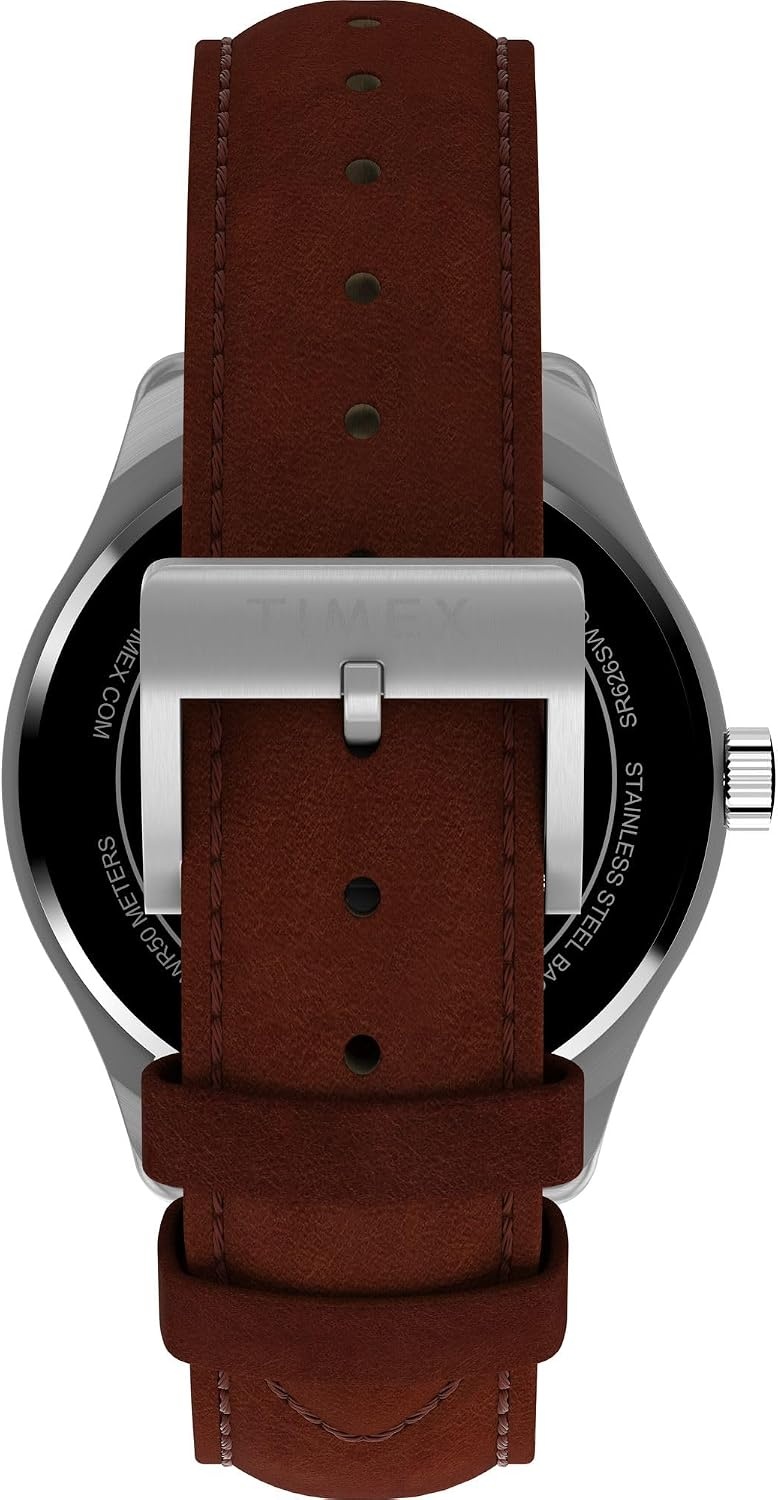 image:imageTimex Mens Main Street 42mm WatchBrownBlueSilver