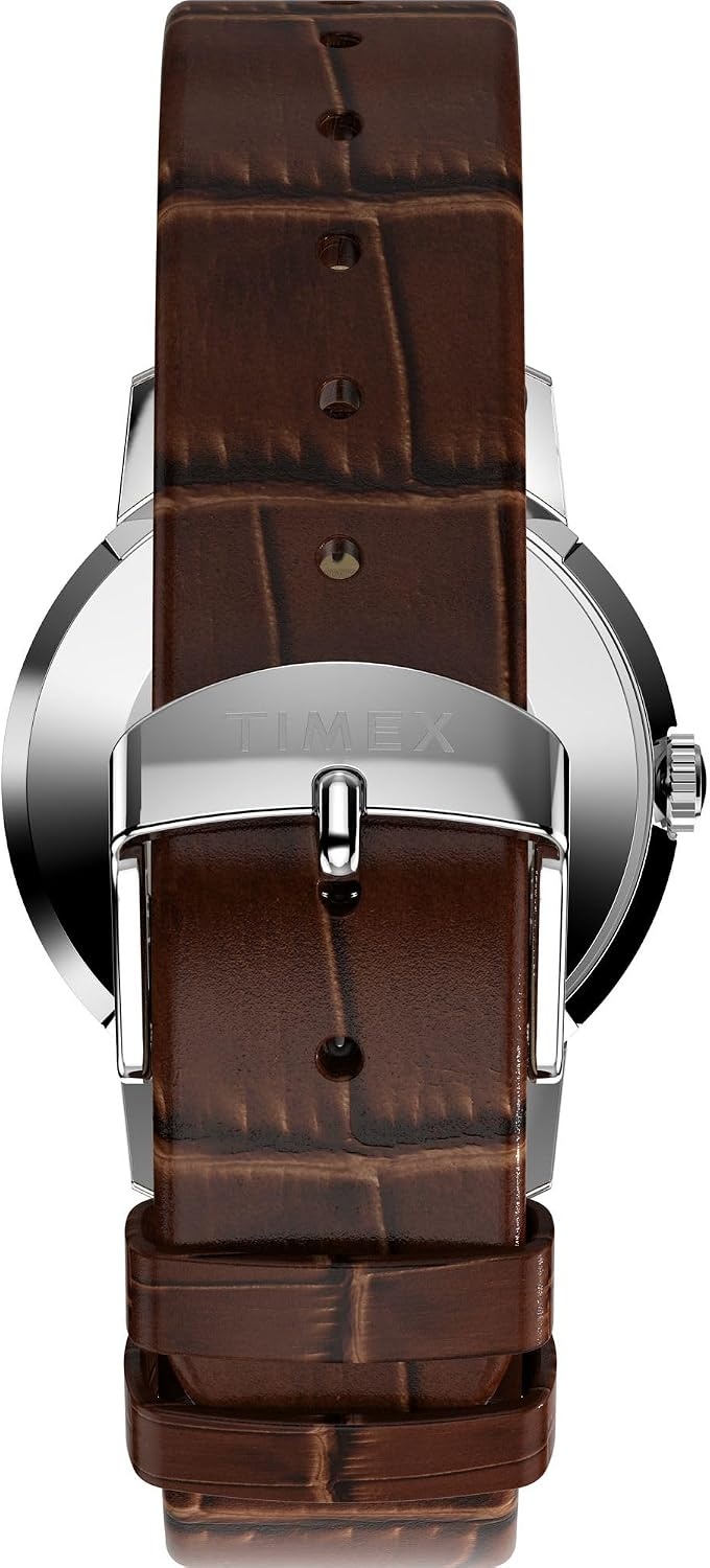 image:imageTimex Mens Marlin 34mm Watch Brown Strap Brown Dial Stainless Steel Case