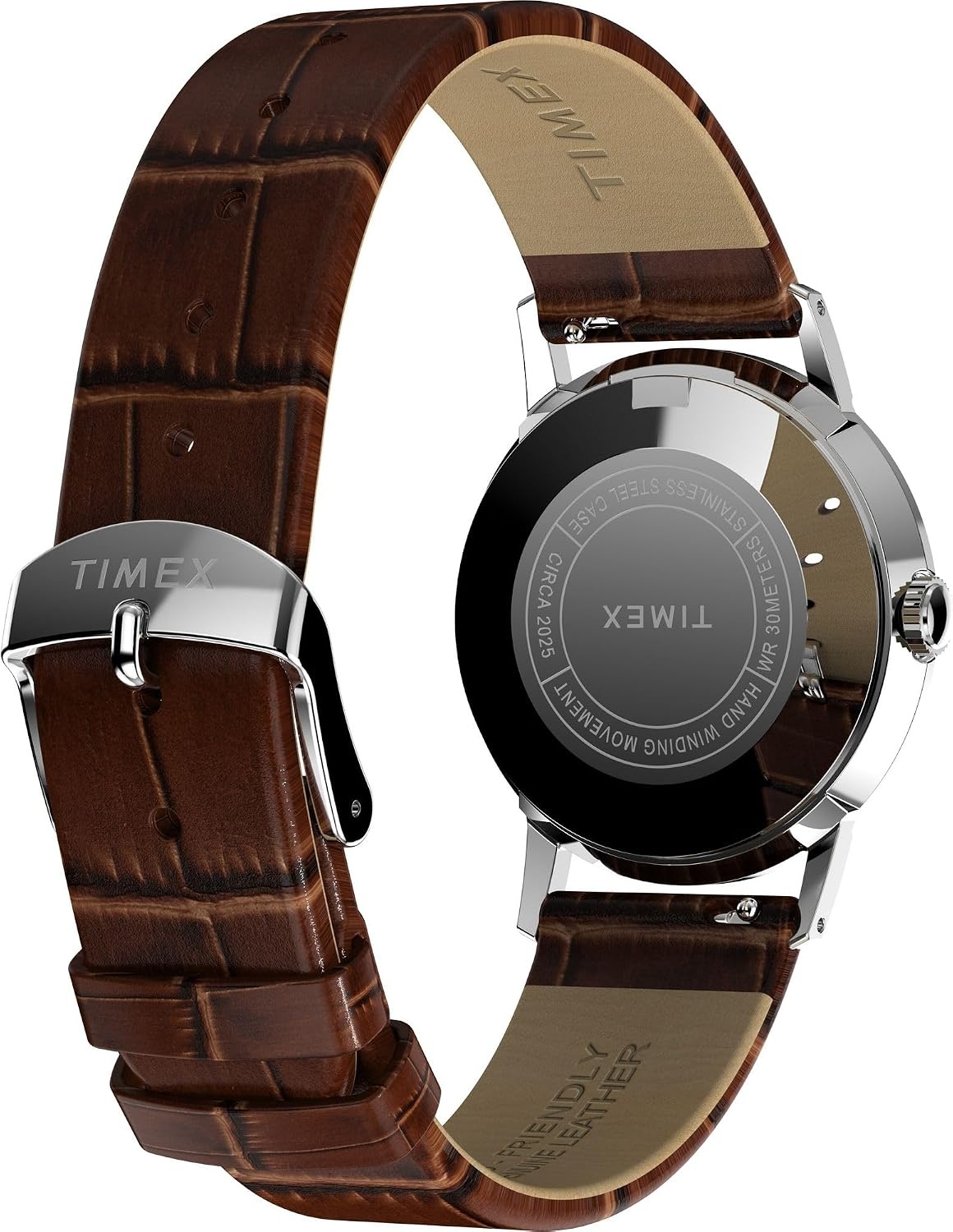 image:imageTimex Mens Marlin 34mm Watch Brown Strap Brown Dial Stainless Steel Case