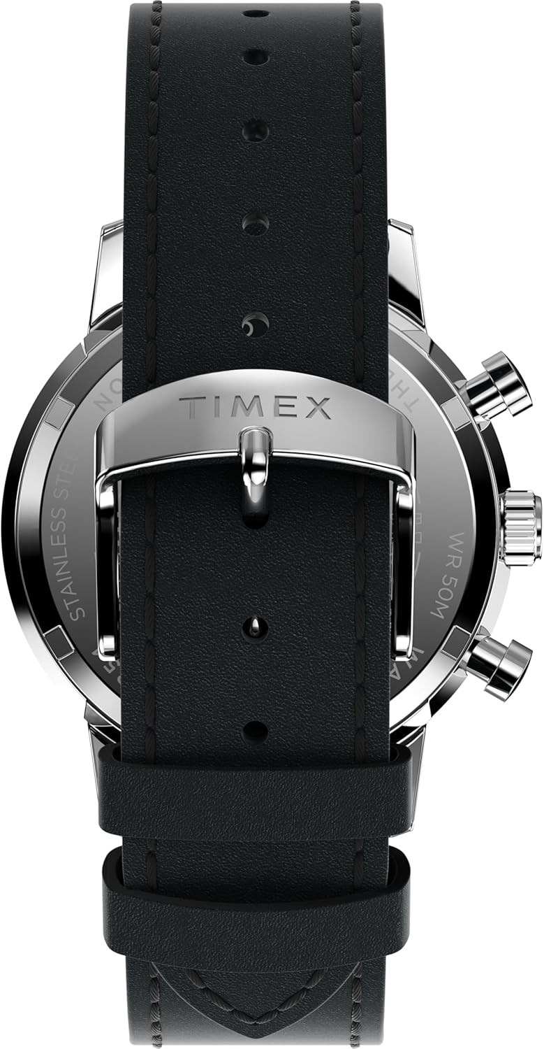 image:imageTimex Mens Marlin 40mm WatchBlackSilverToneStainless Steel