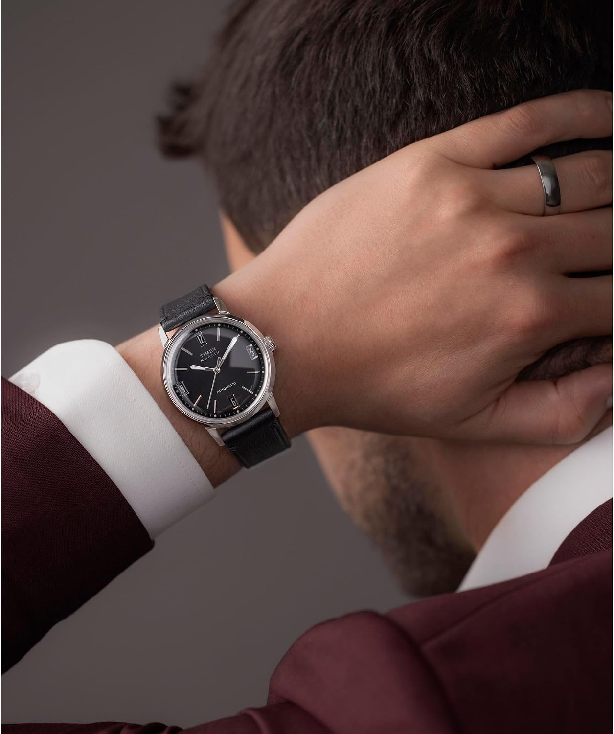 image:imageTimex Mens Marlin 40mm WatchBlackStainless SteelBlack