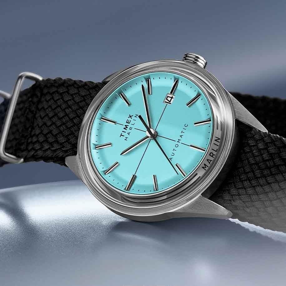 image:imageTimex Mens Marlin 40mm WatchBlackStainless SteelBlue