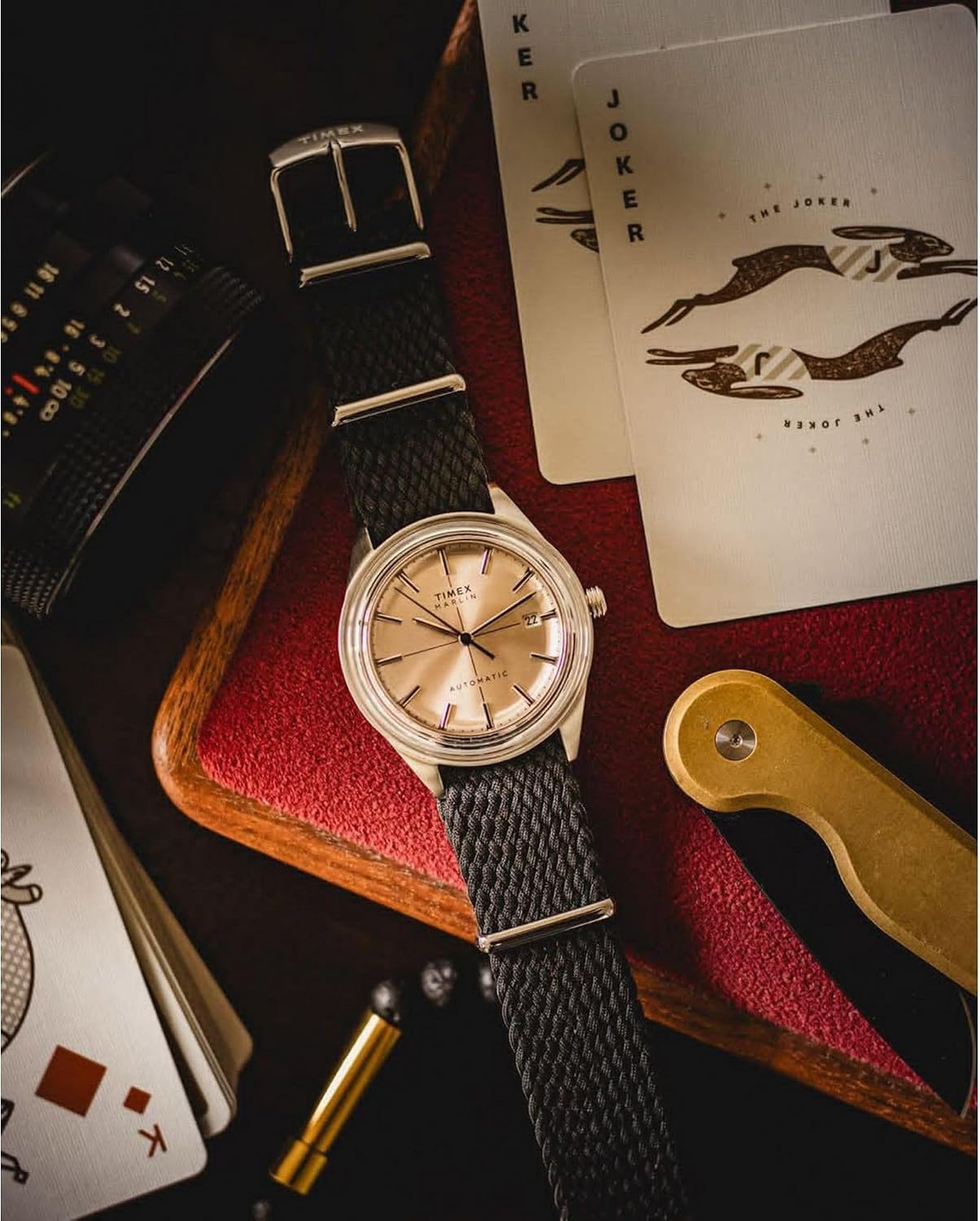 image:imageTimex Mens Marlin 40mm WatchBlackStainless SteelTan