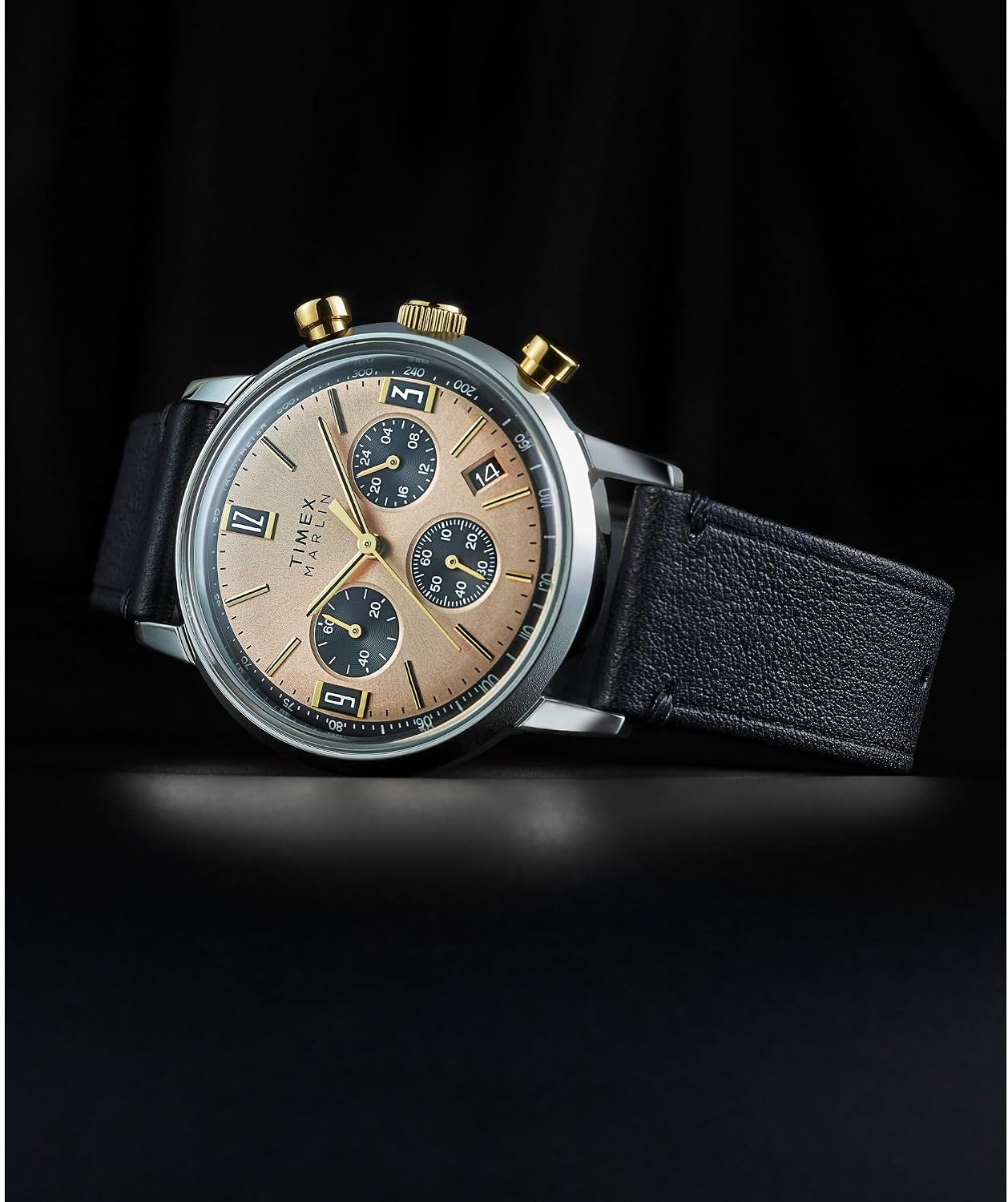 image:imageTimex Mens Marlin 40mm WatchBlackTwoToneChampagne