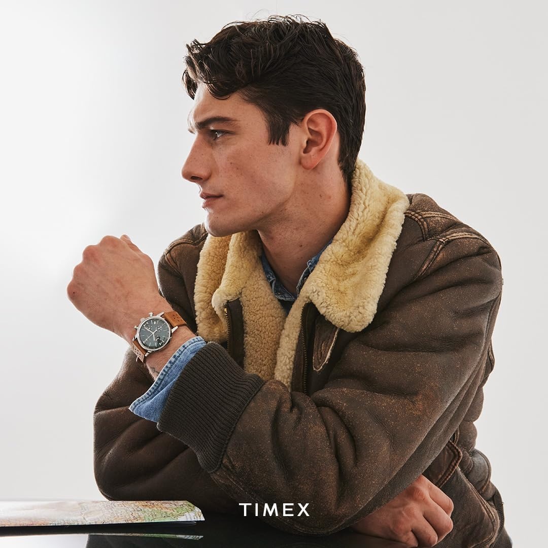 image:imageTimex Mens Marlin 40mm WatchBrownBlueStainless Steel