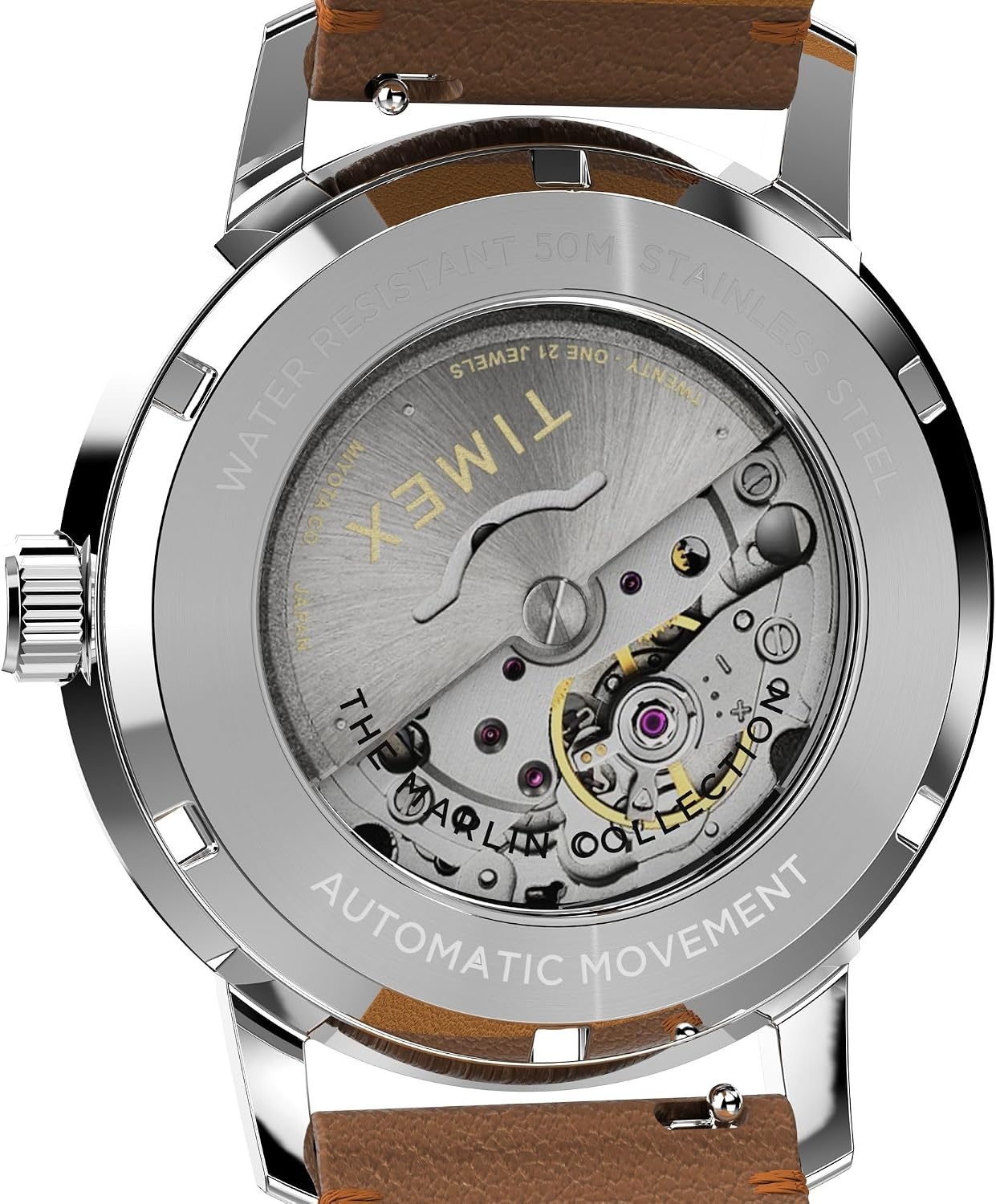 image:imageTimex Mens Marlin 40mm WatchBrownStainless SteelNatural