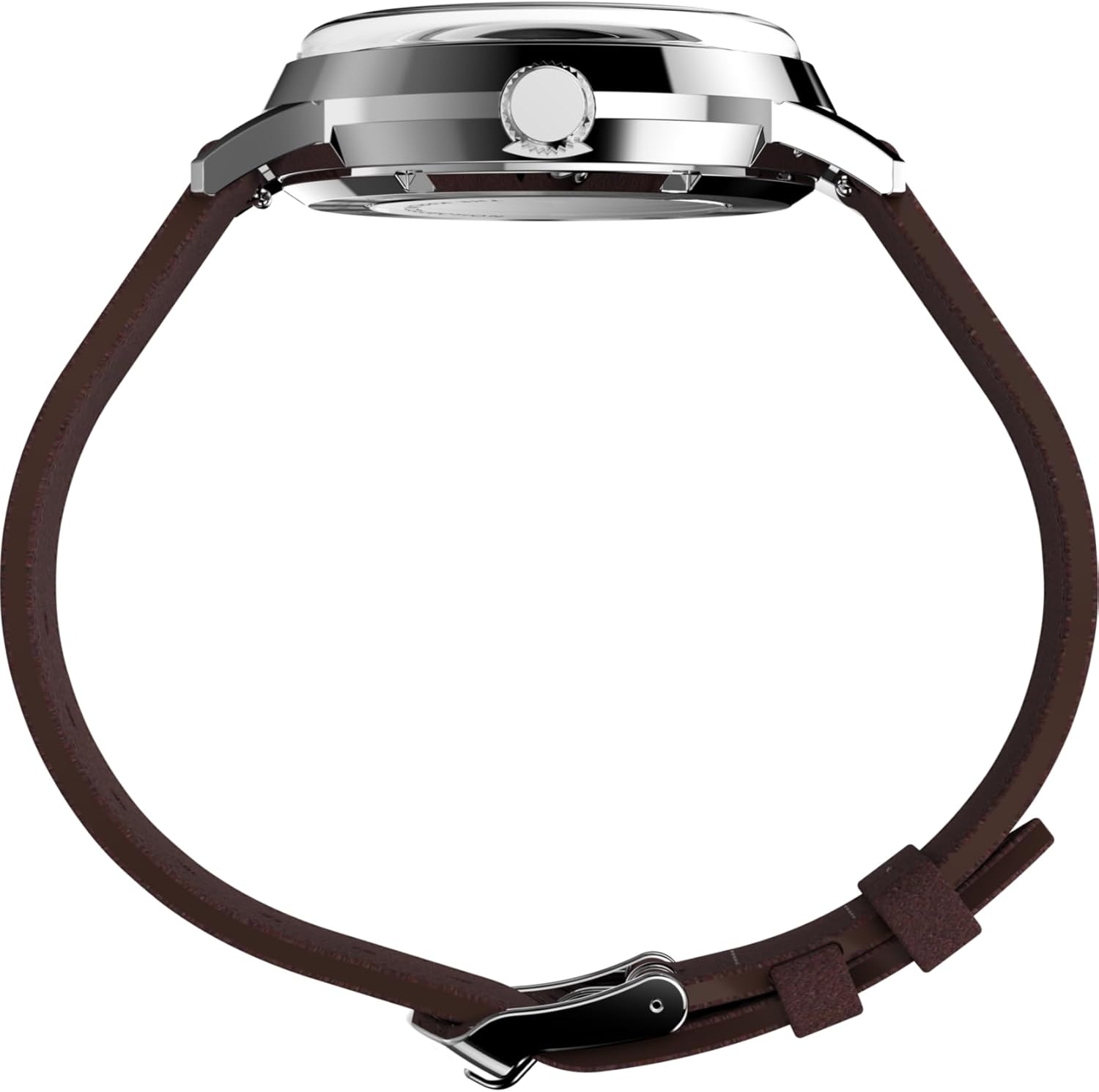 image:imageTimex Mens Marlin Automatic 40mm Watch Brown Strap Pink Dial Stainless Steel Case