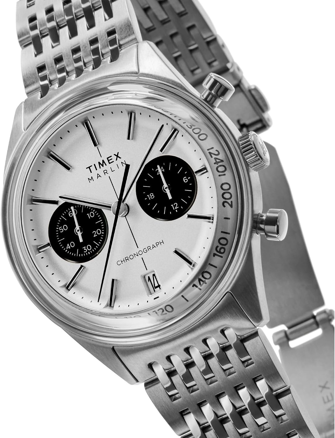image:imageTimex Mens Marlin Jet 40mm Watch Brown Two Piece Quick Release Brown Dial Stainless Steel CaseStainless SteelStainless SteelSilverTone