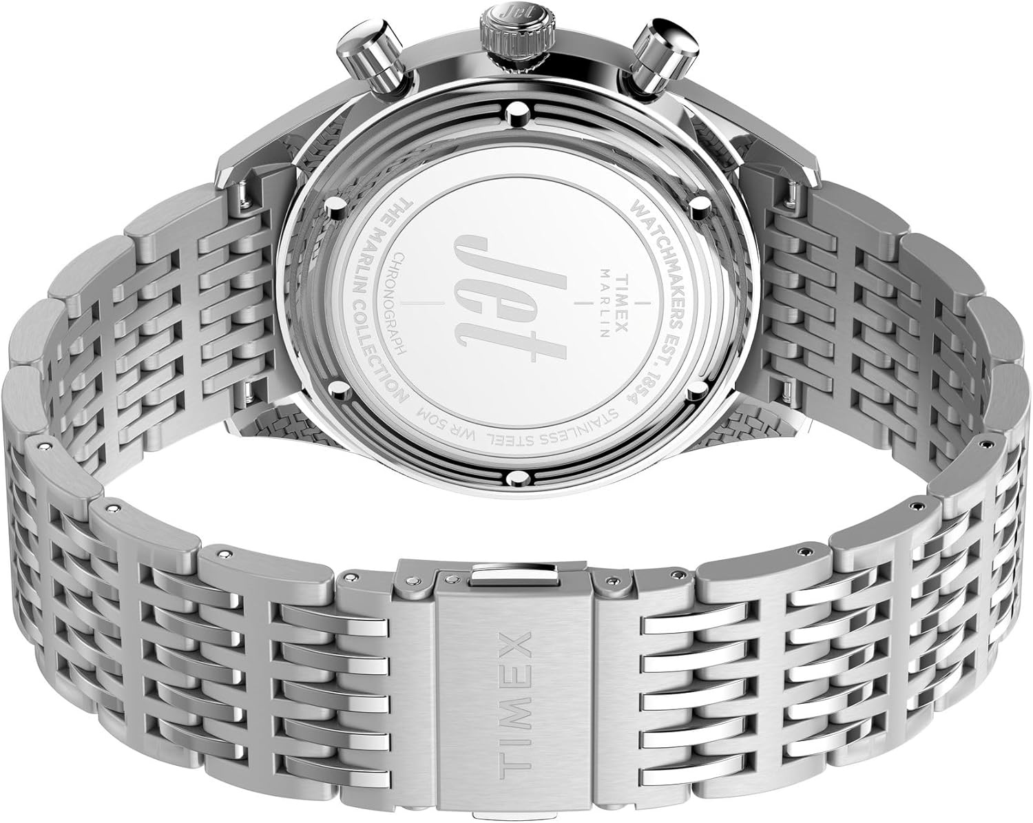 image:imageTimex Mens Marlin Jet 40mm Watch Brown Two Piece Quick Release Brown Dial Stainless Steel CaseStainless SteelStainless SteelSilverTone