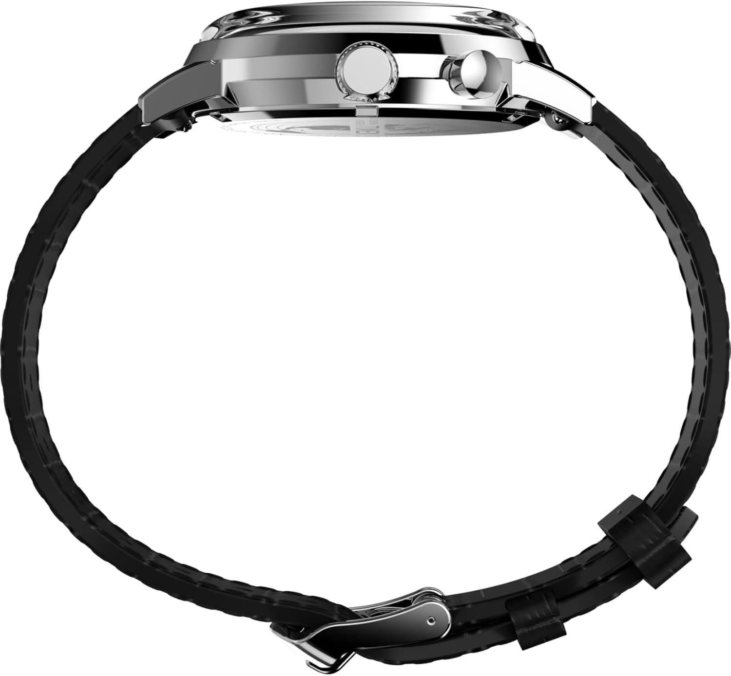 image:imageTimex Mens Marlin Moon Phase 40mm Watch Black Strap Blue Dial Stainless Steel Case