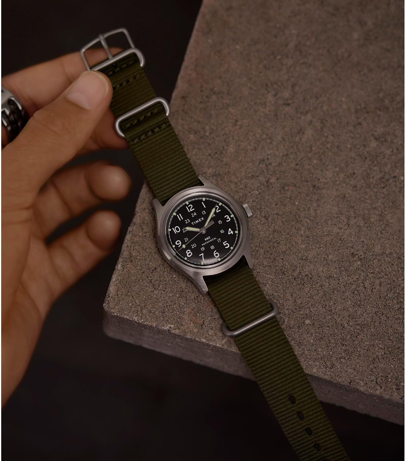 image:imageTimex Mens Mk1 36mm WatchGreenStainless SteelBlack
