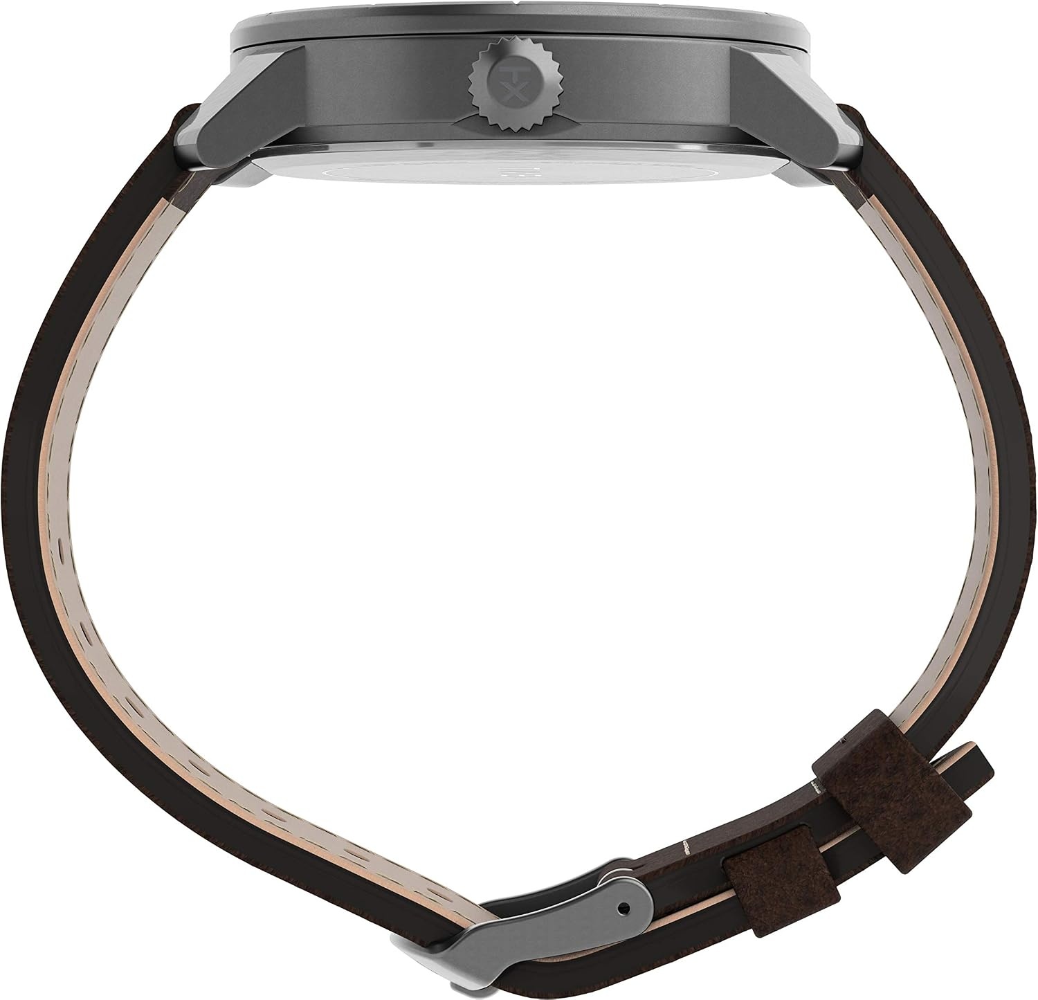 image:imageTimex Mens Mod 44 Leather Strap WatchBrownBlue Multi