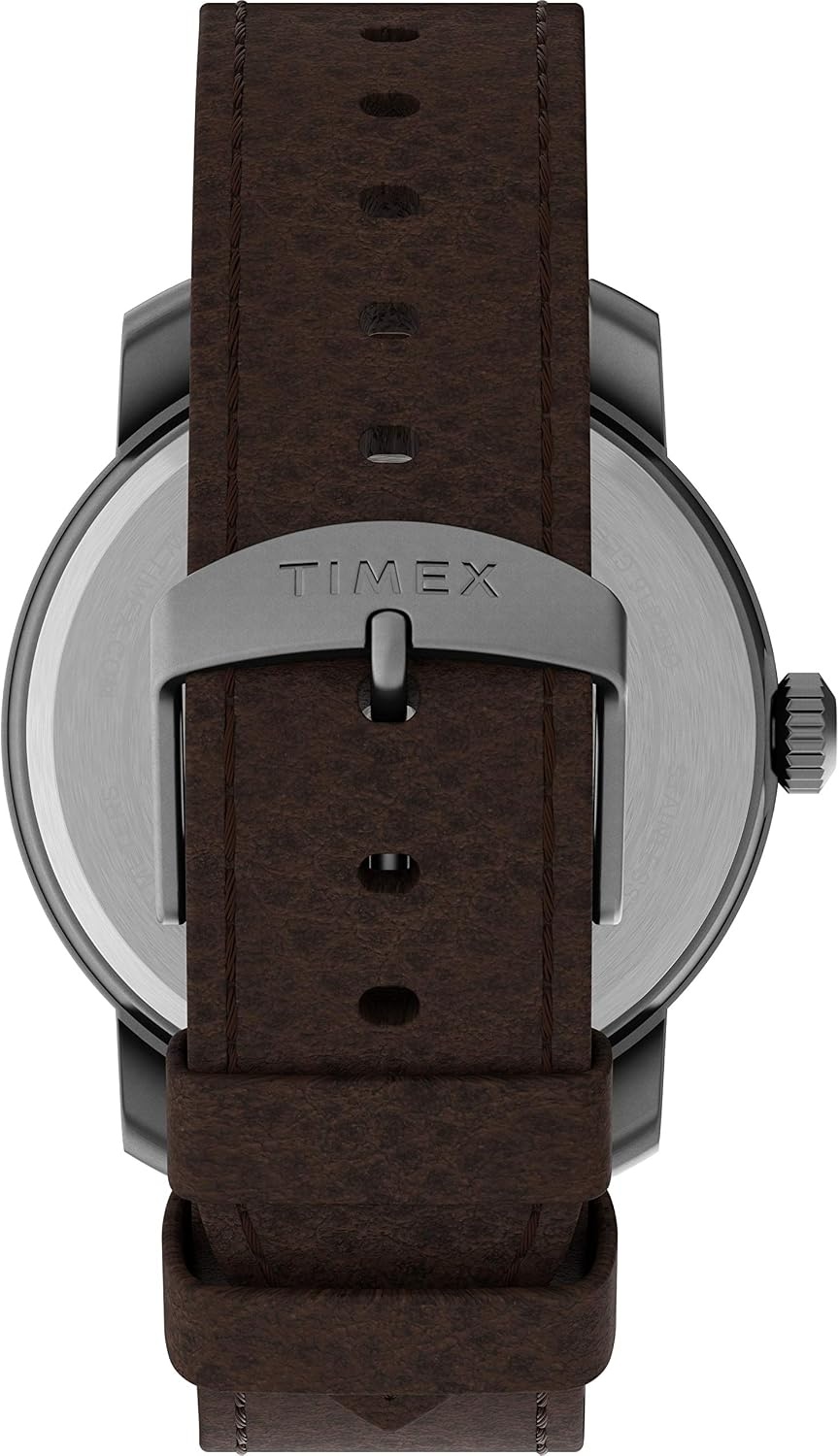 image:imageTimex Mens Mod 44 Leather Strap WatchBrownBlue Multi
