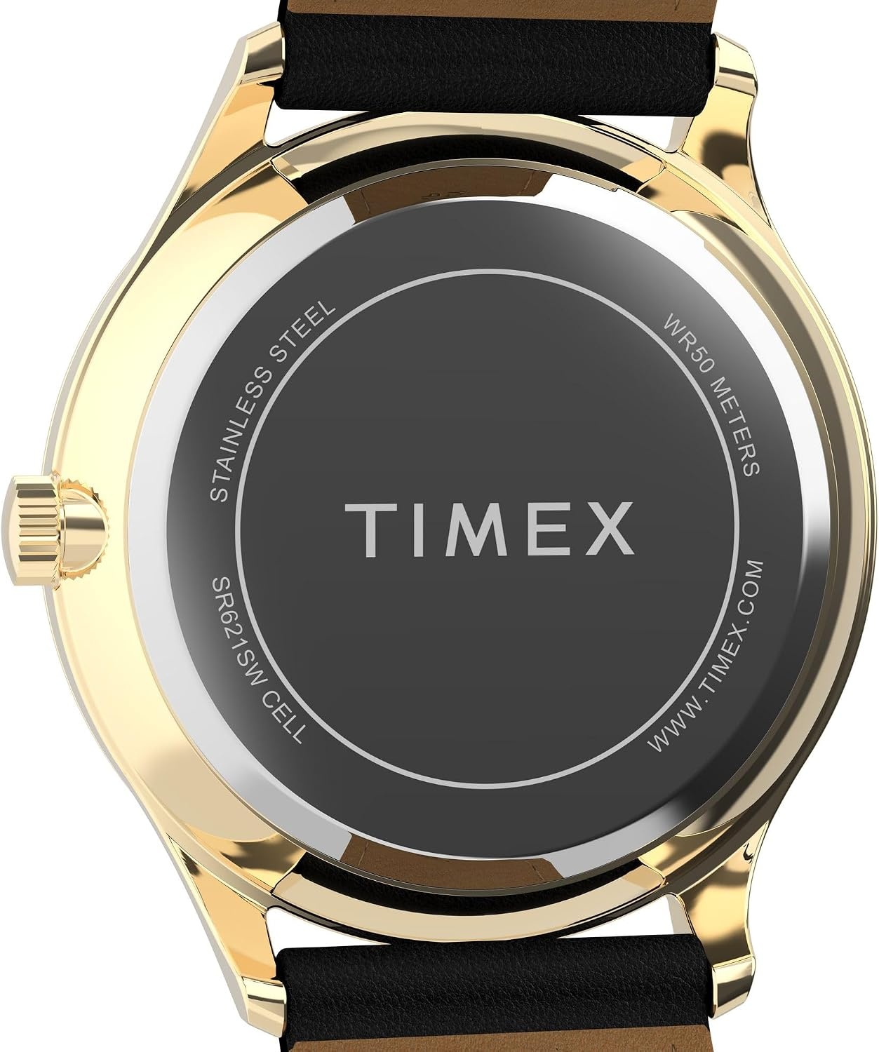 image:imageTimex Mens Modern Easy Reader 40mm Watch Black Strap White Dial SilverTone CaseBlackGoldToneWhite
