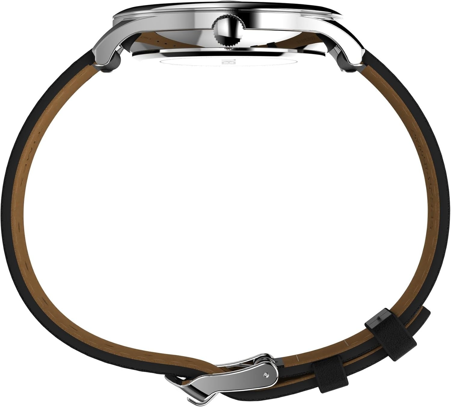 image:imageTimex Mens Modern Easy Reader 40mm Watch Black Strap White Dial SilverTone CaseBlackSilverToneWhite