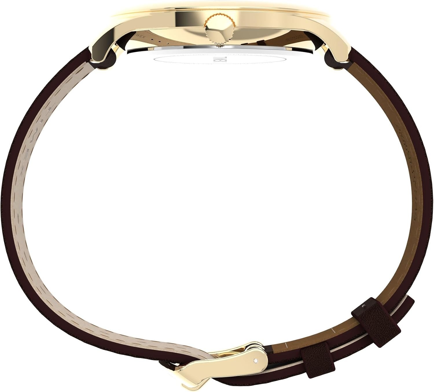 image:imageTimex Mens Modern Easy Reader 40mm Watch Black Strap White Dial SilverTone CaseBrownGoldToneCream