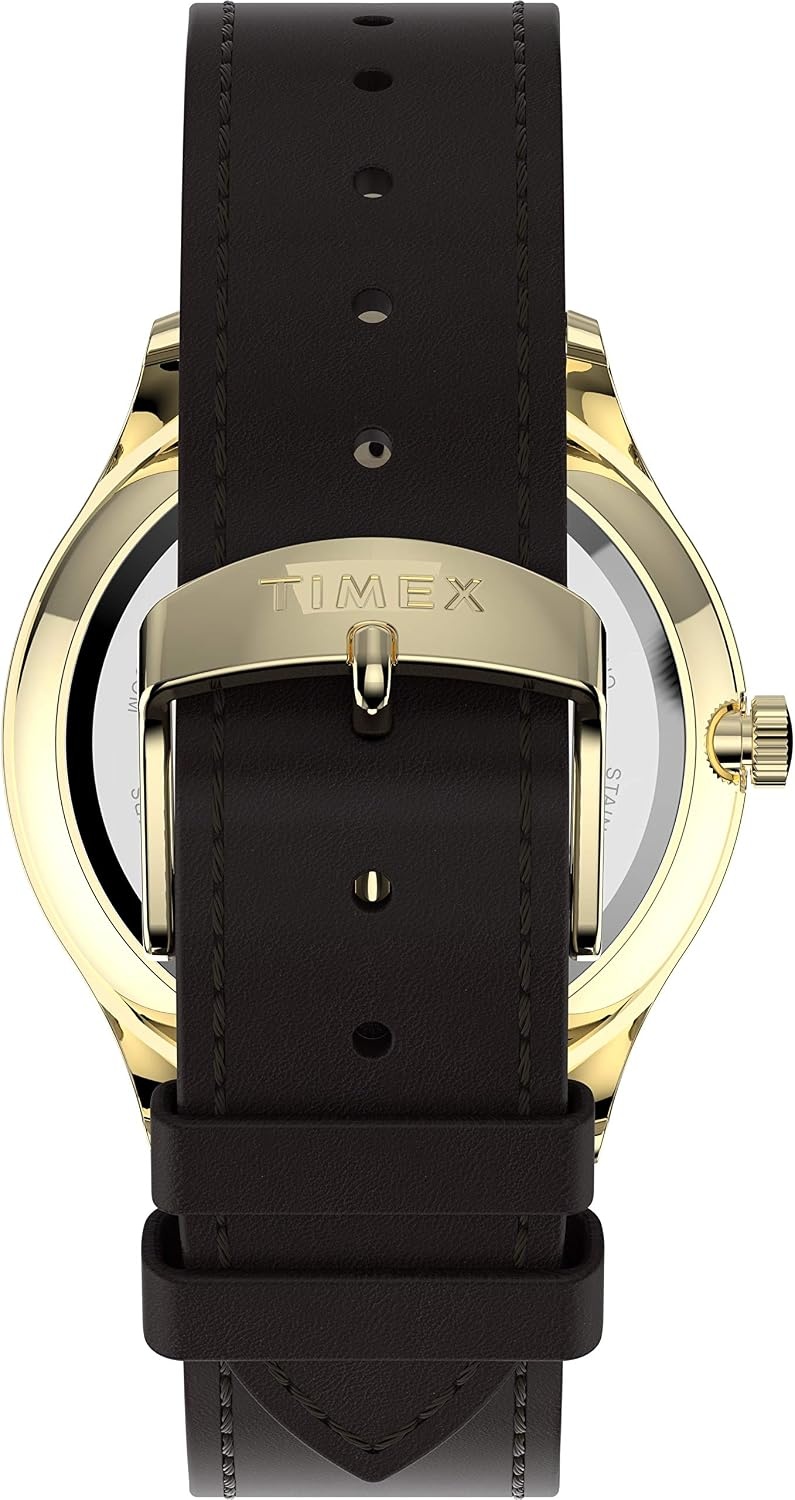 image:imageTimex Mens Modern Easy Reader 40mm WatchBrownGoldToneWhite