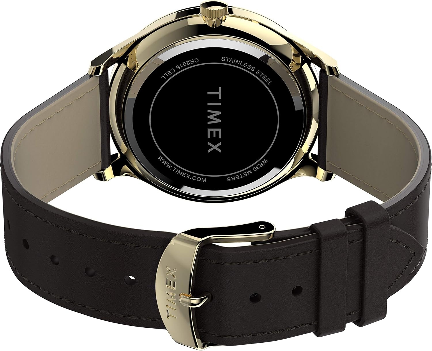 image:imageTimex Mens Modern Easy Reader 40mm WatchBrownGoldToneWhite
