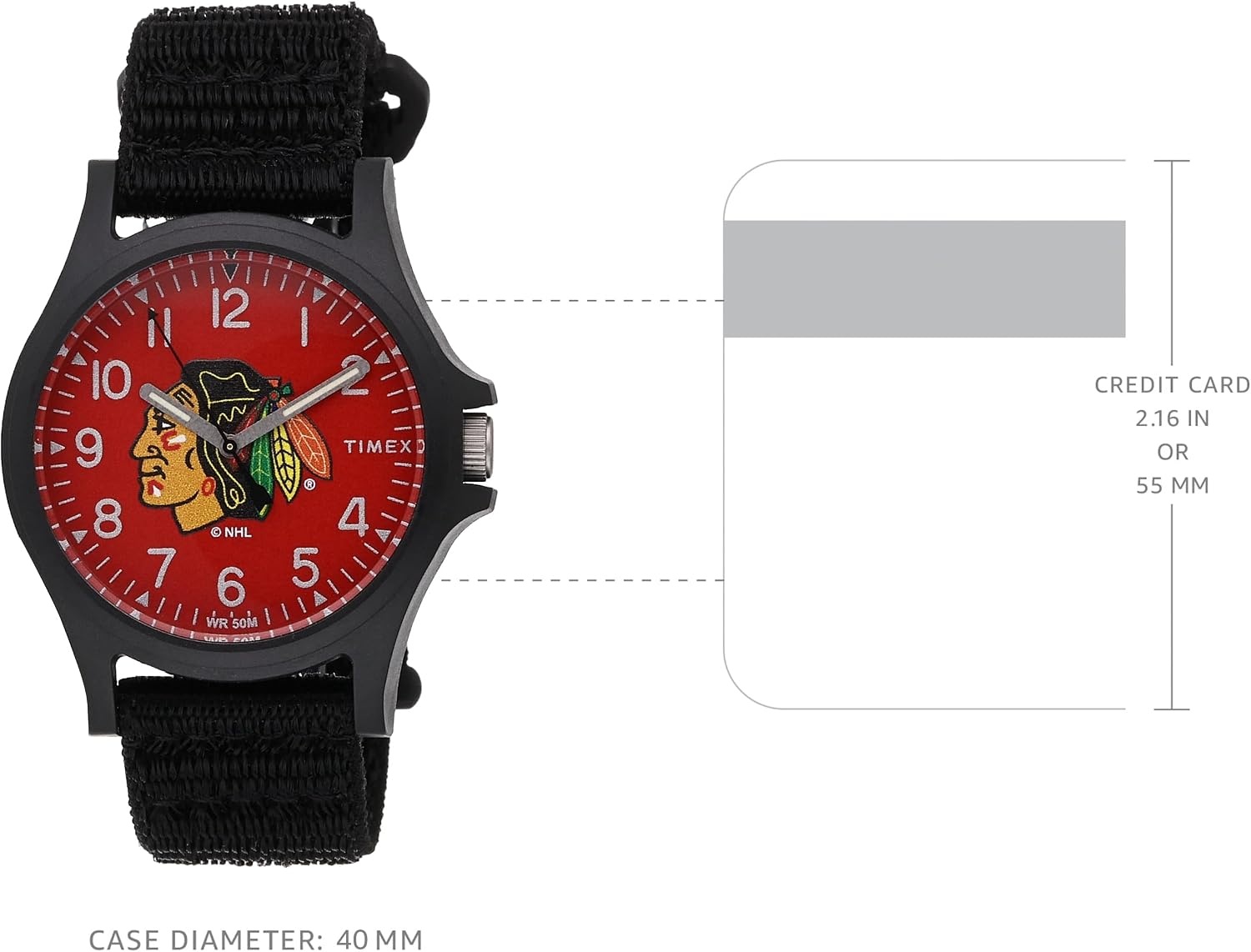 image:imageTimex Mens NFL Pride 40mm WatchChicago Blackhawks