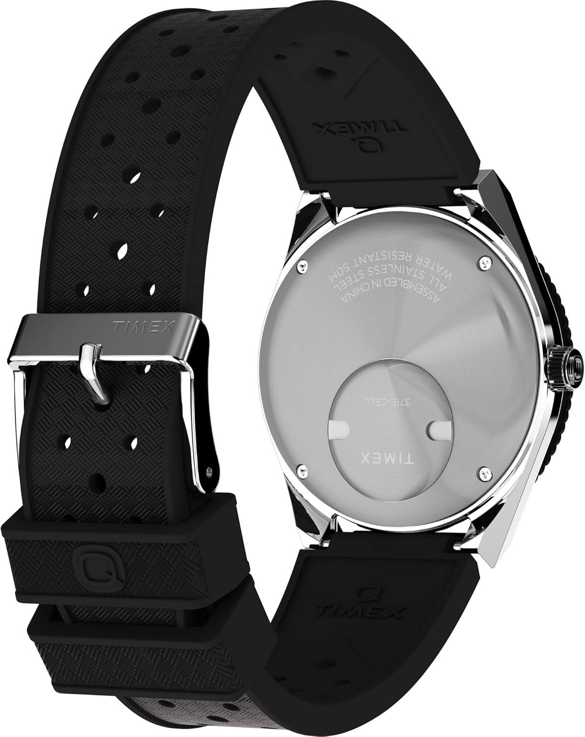 image:imageTimex Mens Q 38mm WatchBlackStainless SteelBlack