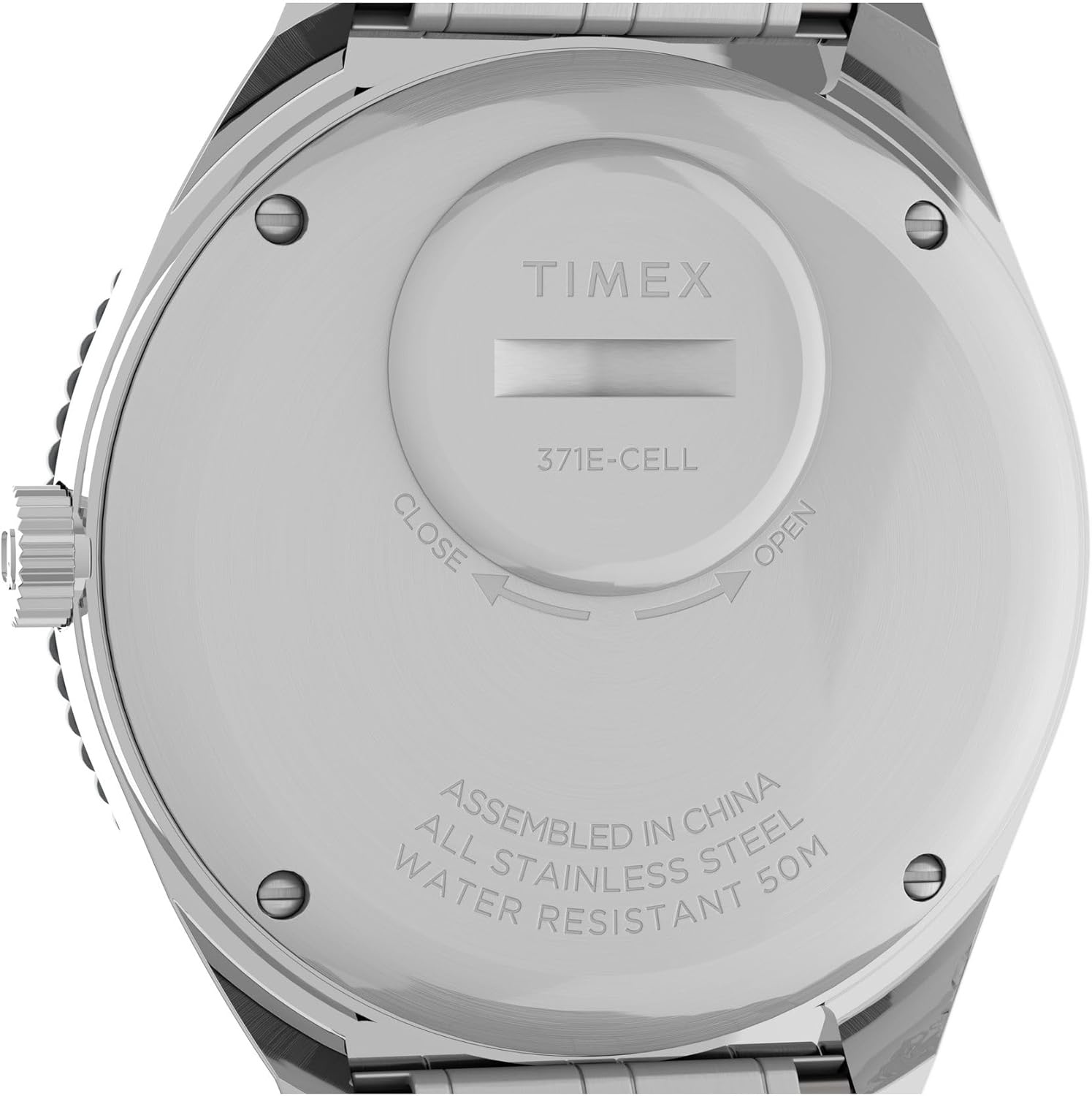 image:imageTimex Mens Q 38mm WatchSilverToneRed