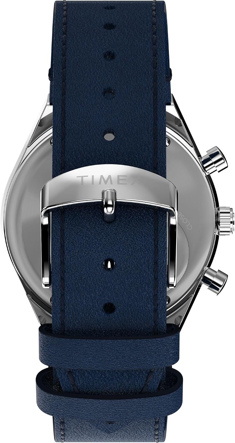 image:imageTimex Mens Q 40mm WatchBlackBlueSilverTone