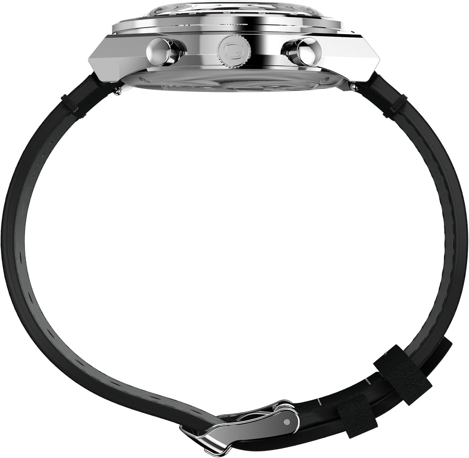 image:imageTimex Mens Q 40mm WatchBlackStainless SteelWhite