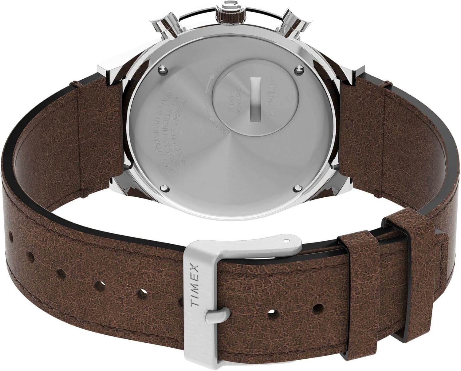 image:imageTimex Mens Q 40mm WatchBrownWhiteSilver