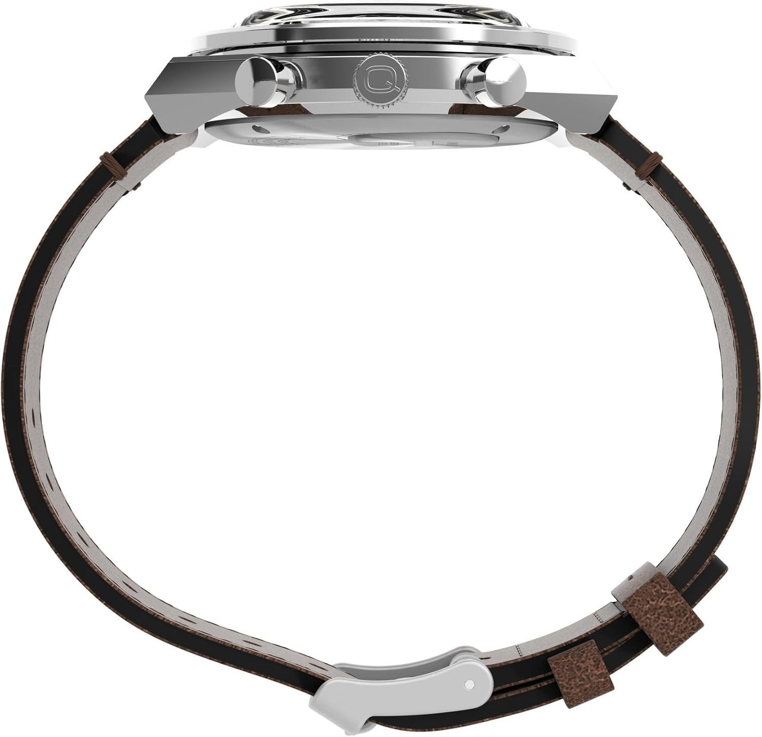 image:imageTimex Mens Q 40mm WatchBrownWhiteSilver
