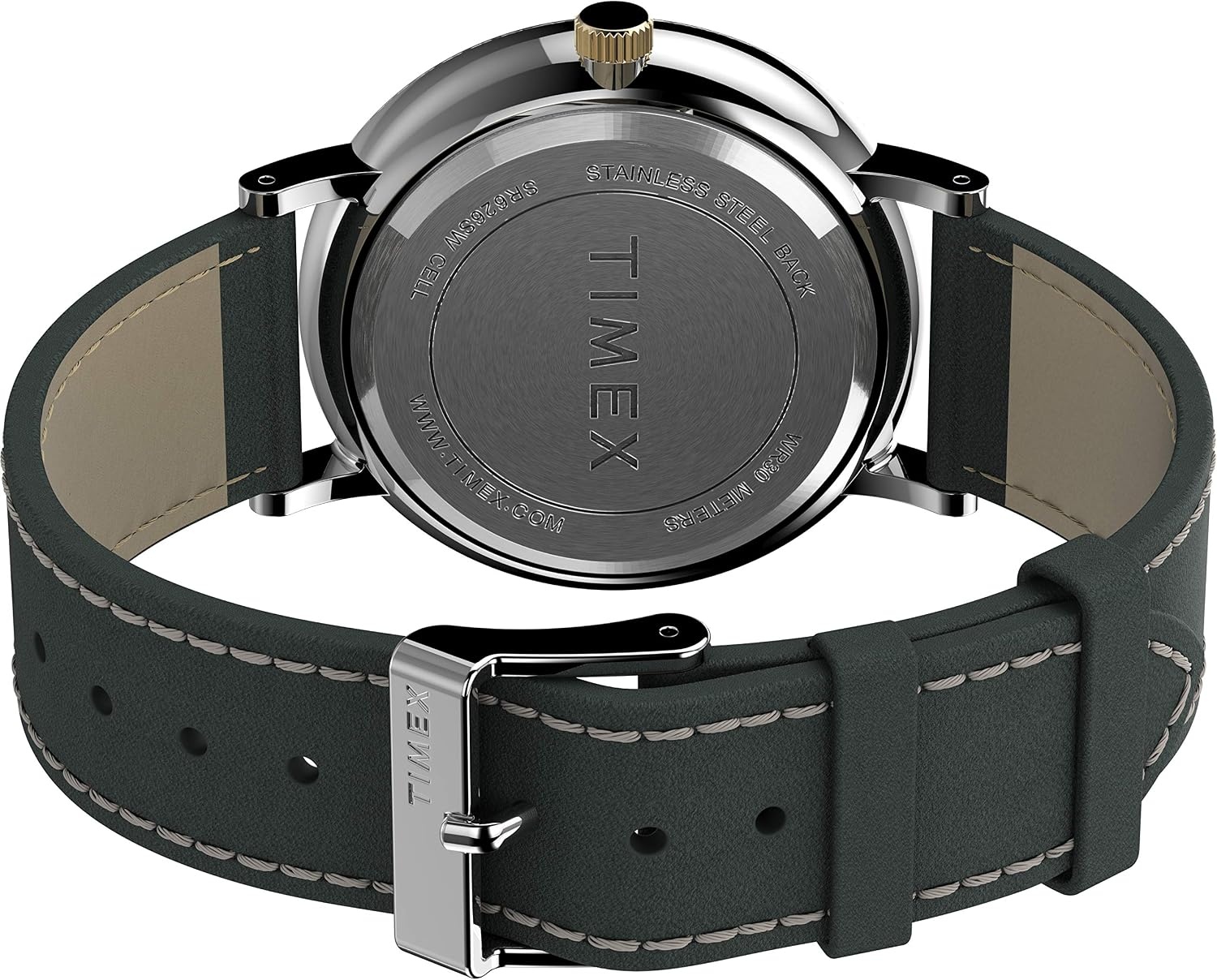 image:imageTimex Mens Southview 41mm Leather Strap WatchGraySilverTone