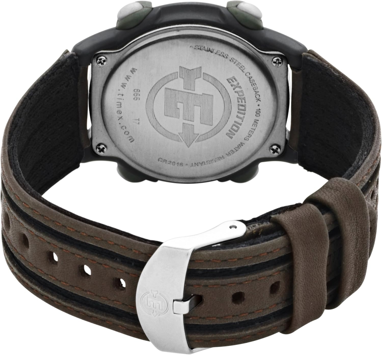 image:imageTimex Mens T48042 Expedition FullSize Digital CAT Brown NylonLeather Strap Watch