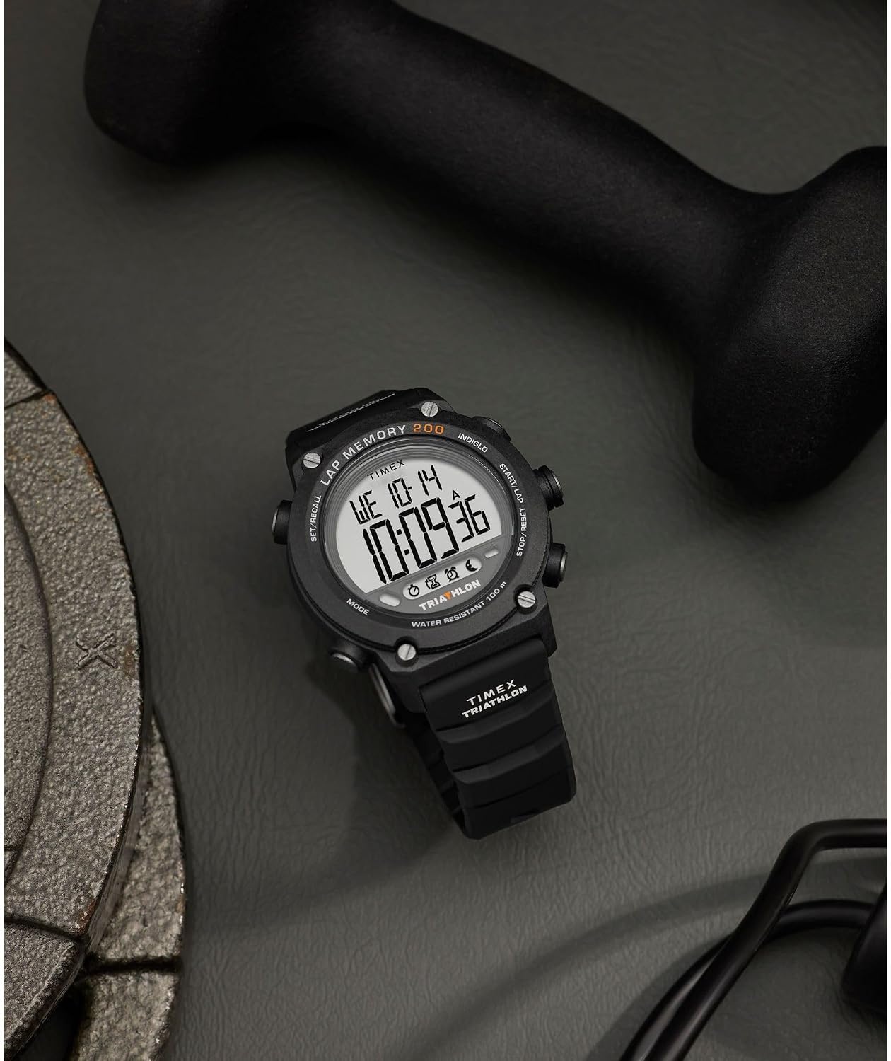 image:imageTimex Mens Triathlon 44mm WatchBlackBlackDigital