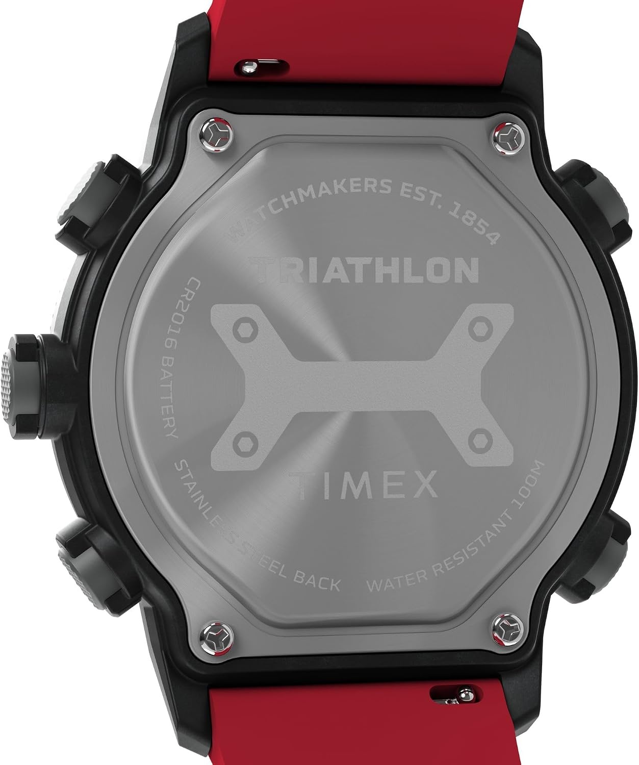 image:imageTimex Mens Triathlon 44mm WatchBlackRedDigital