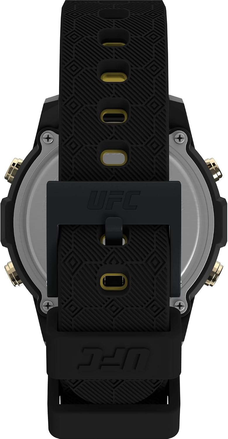 image:imageTimex Mens UFC Brawler 43mm Watch Black Strap Digital Dial Black CaseBlackBlackDigitalYellow