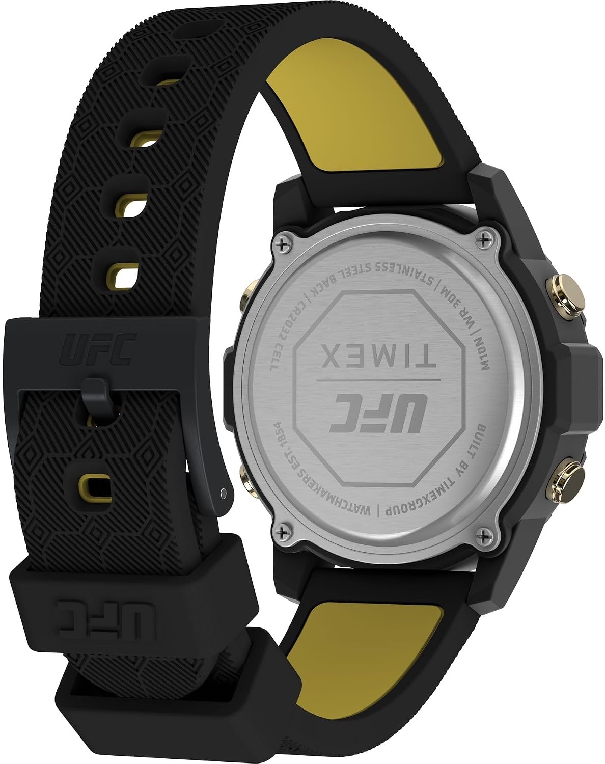 image:imageTimex Mens UFC Brawler 43mm Watch Black Strap Digital Dial Black CaseBlackBlackDigitalYellow